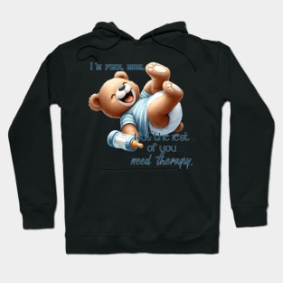 Süßer Frechdachs: Babyteddybär mit Humor Hoodie